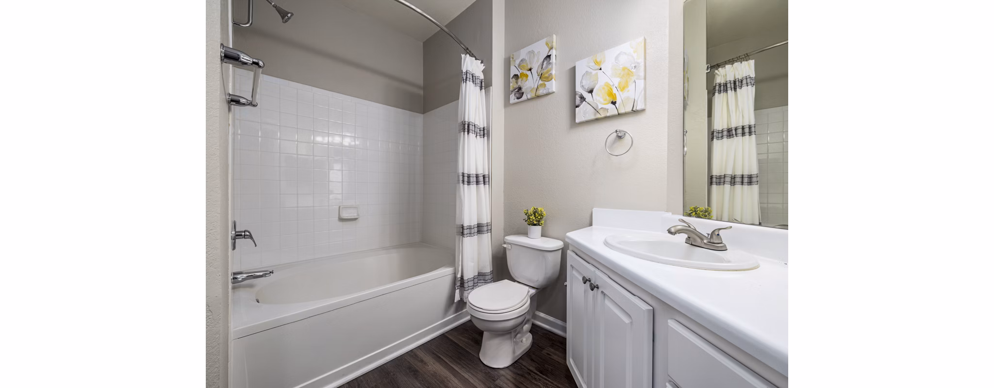 Bathroom featuring modern fixtures at Columns at Wakefield luxury apartments