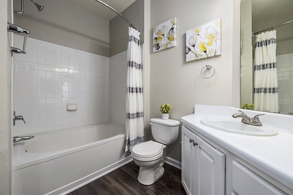 Bathroom featuring modern fixtures at Columns at Wakefield luxury apartments