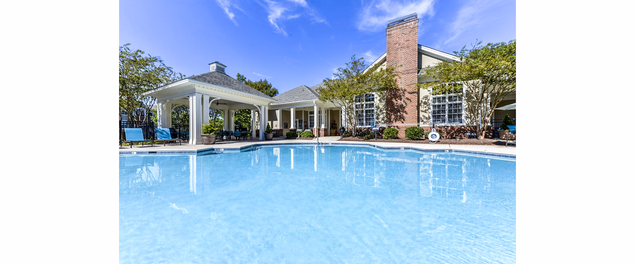 Resort-style pool at Columns at Wakefield Apartments, ideal for relaxation and recreation in a serene setting