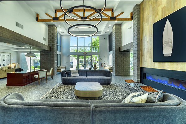 Luxurious clubhouse with modern design at Seven Apartments, perfect for gatherings and relaxation