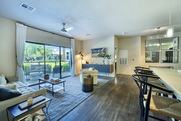 Spacious kitchen with modern appliances at Seven Apartments, luxury living by Greystar in a thoughtfully designed interior space