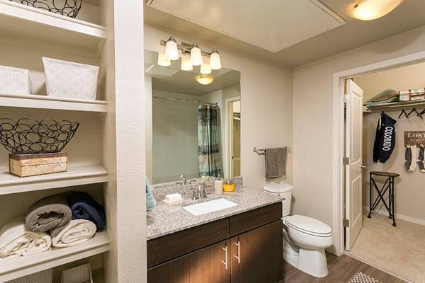 bathroom at HiLine at Littleton Commons Apartments