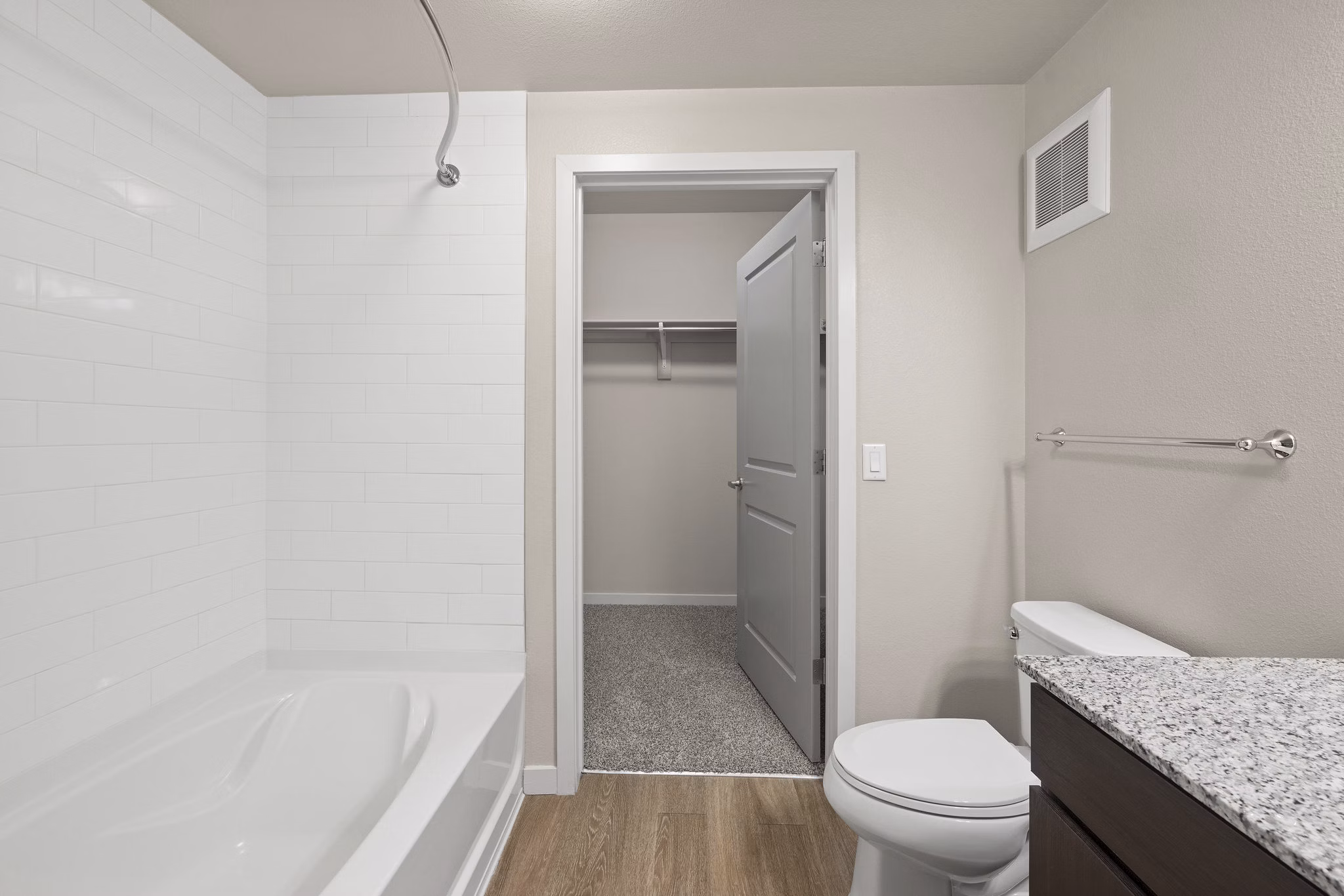 bathroom at HiLine at Littleton Commons Apartments 