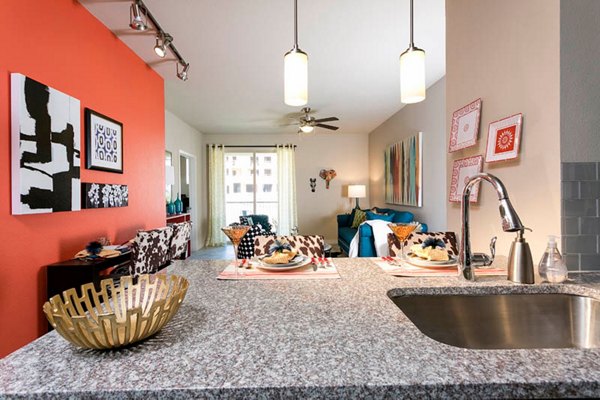 kitchen at HiLine at Littleton Commons Apartments