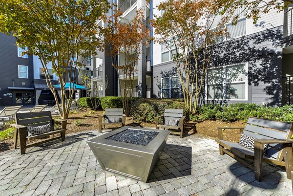fire pit at Avana Westside Apartments