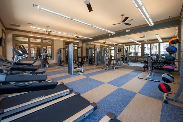 fitness center at Crossing at Katy Ranch Apartments
