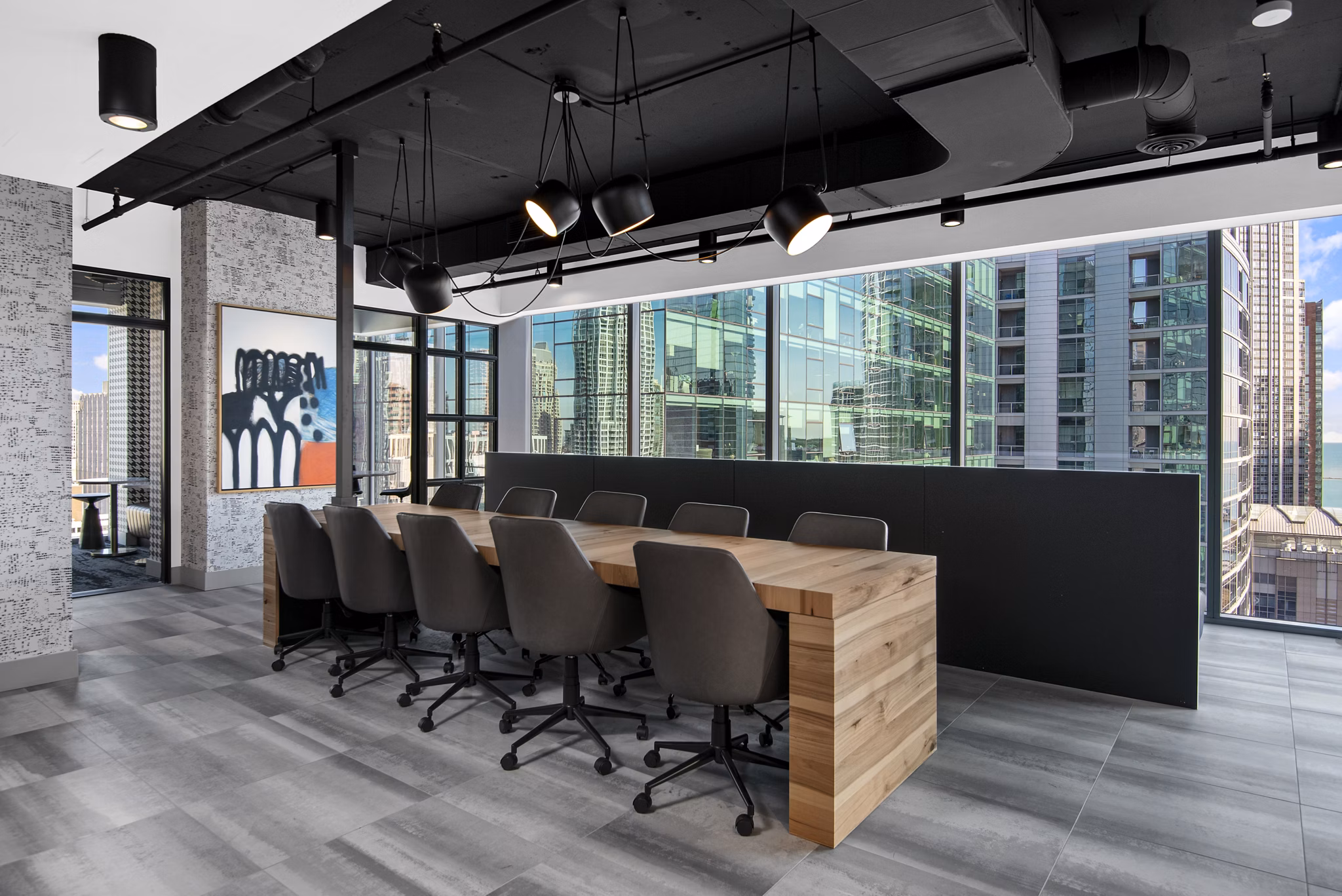 Aston Apartments: Elegant clubhouse with modern furnishings in a welcoming space