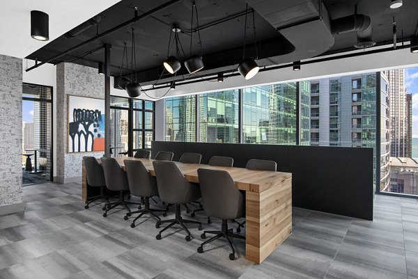Aston Apartments: Elegant clubhouse with modern furnishings in a welcoming space