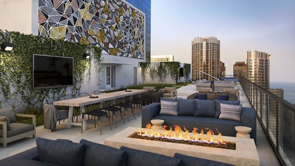 rooftop deck at Aston Apartments