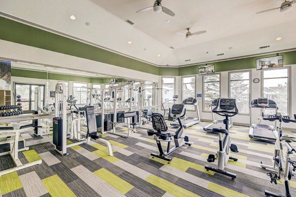 Cutting-edge fitness center with modern equipment at Champions Apartments