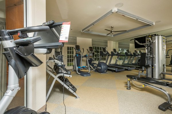Fitness center with state-of-the-art equipment at Deerwood Apartments