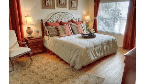 Floor plan of a two-bedroom apartment at Greenhouse Villas featuring spacious layout options and modern design elements