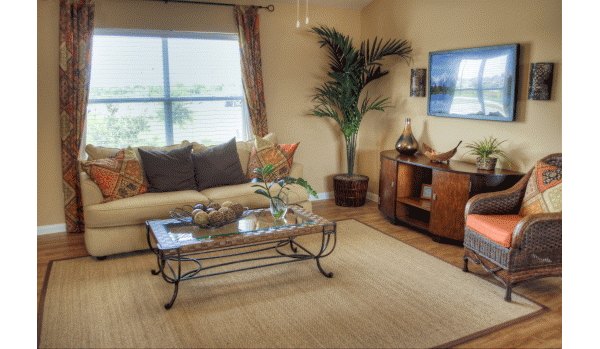 Spacious 2-bedroom floor plan layout at Greenhouse Villas Apartments, designed for modern living and comfort