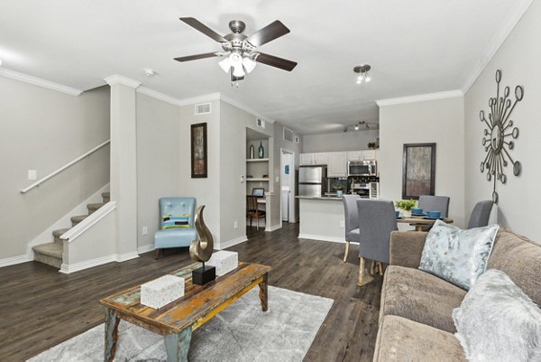 Clubhouse with modern furnishings at Towns of Chapel Hill Apartments