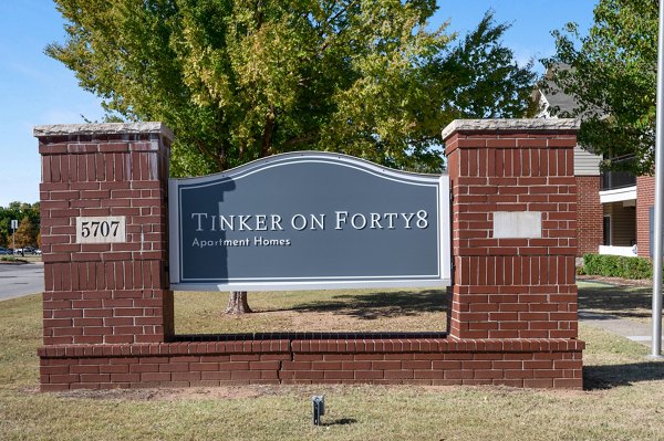 signage at Tinker on Forty8 Apartments