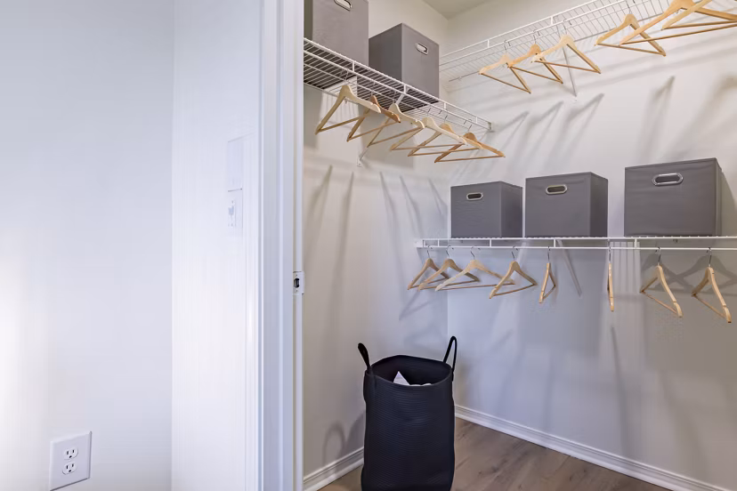 closet at Tinker on Forty8 Apartments