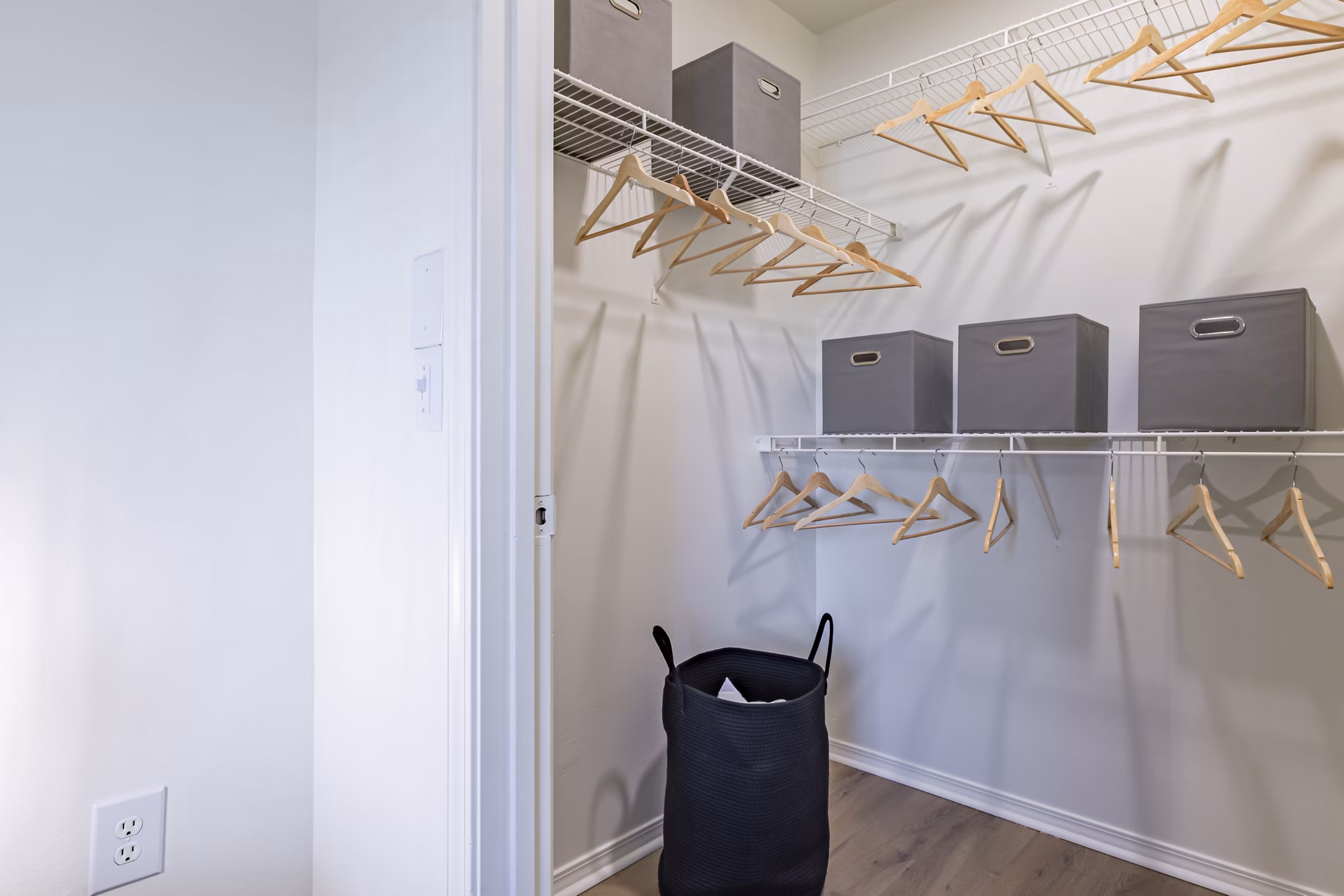 closet at Tinker on Forty8 Apartments