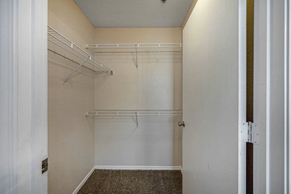 bedroom closet at Tinker on Forty8 Apartments