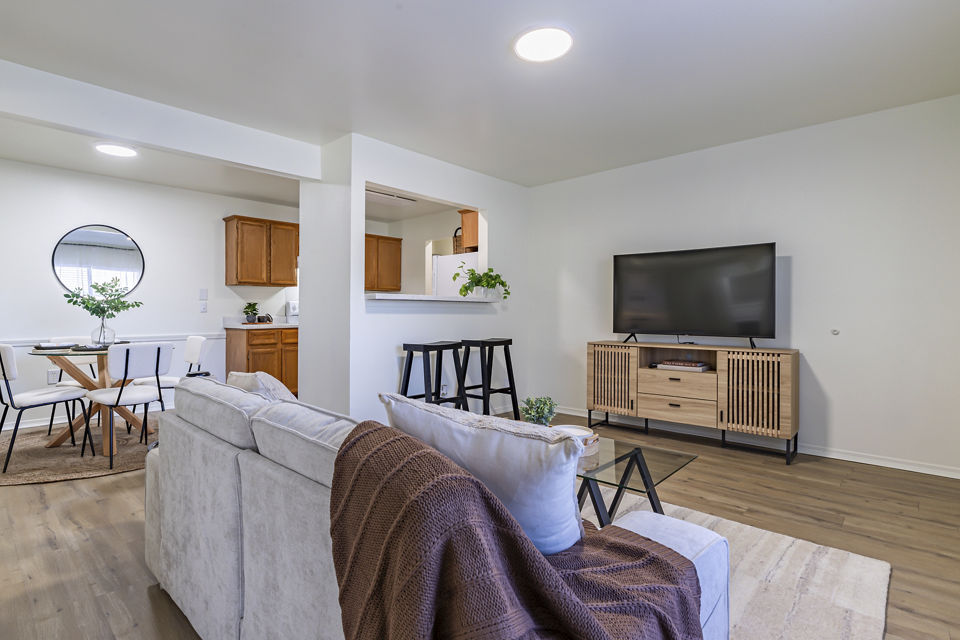living room at Tinker on Forty8 Apartments