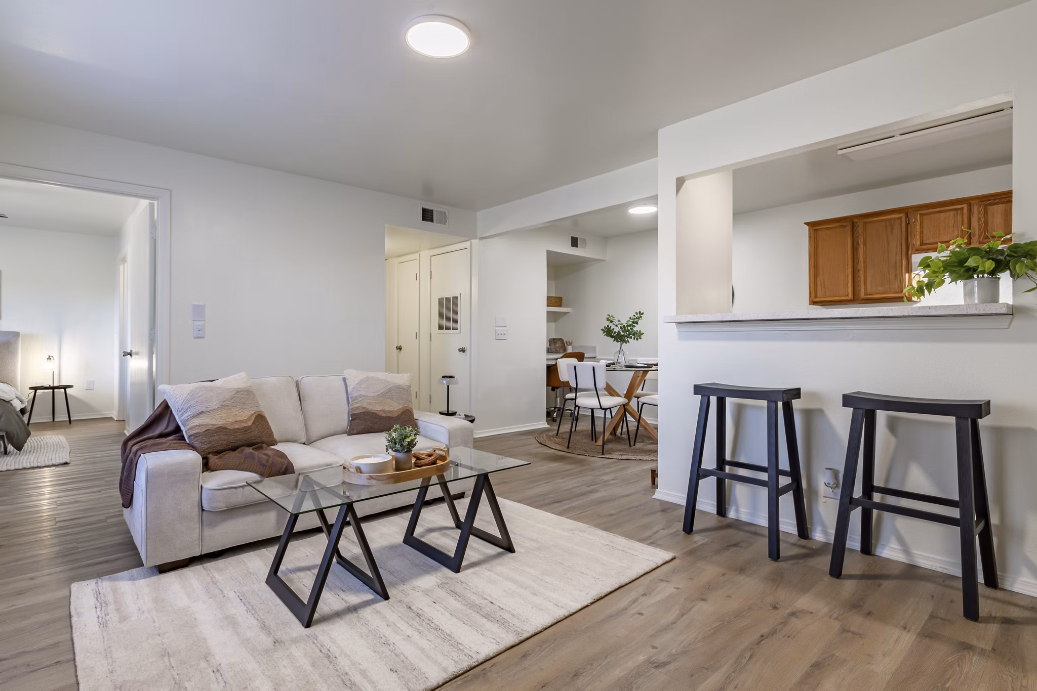 living room at Tinker on Forty8 Apartments