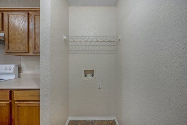 laundry room/washer hookups at Tinker on Forty8 Apartments