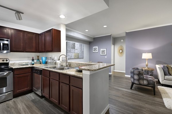 kitchen at The Village at Gracy Farms Apartments