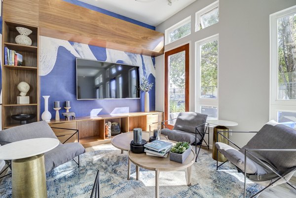 Elegant clubhouse with modern amenities at Hillside Village Apartments