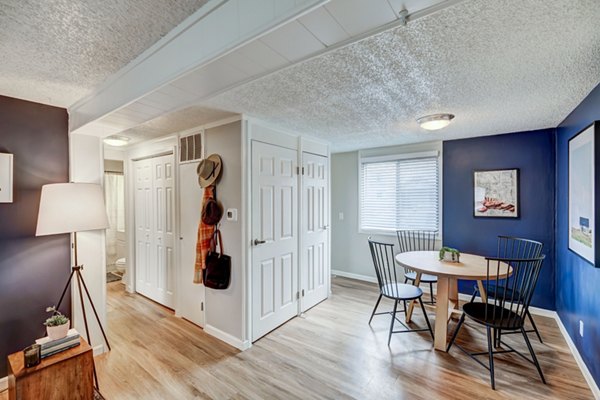 dining room at The Hewing Apartments