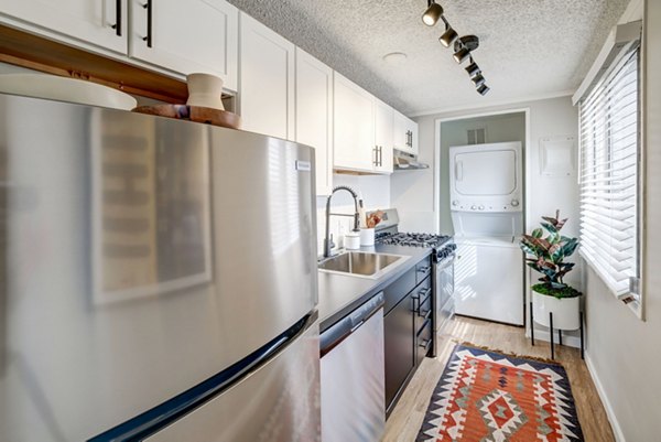 kitchen at The Hewing Apartments