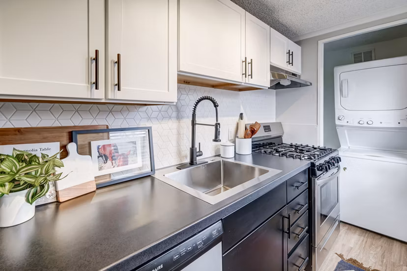 kitchen at The Hewing Apartments