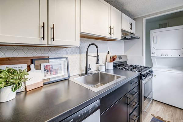 kitchen at The Hewing Apartments