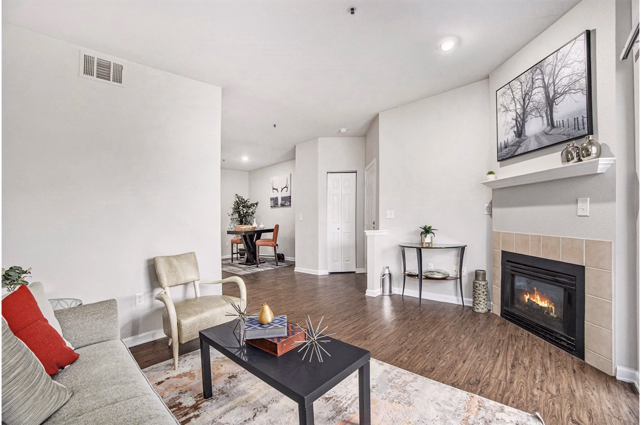 living room at Waterford Cherry Creek Apartments