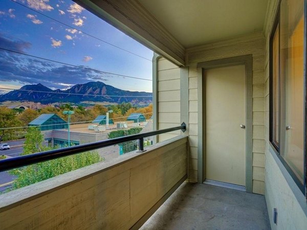 Rooftop patio with city views at The View on 26th Apartments