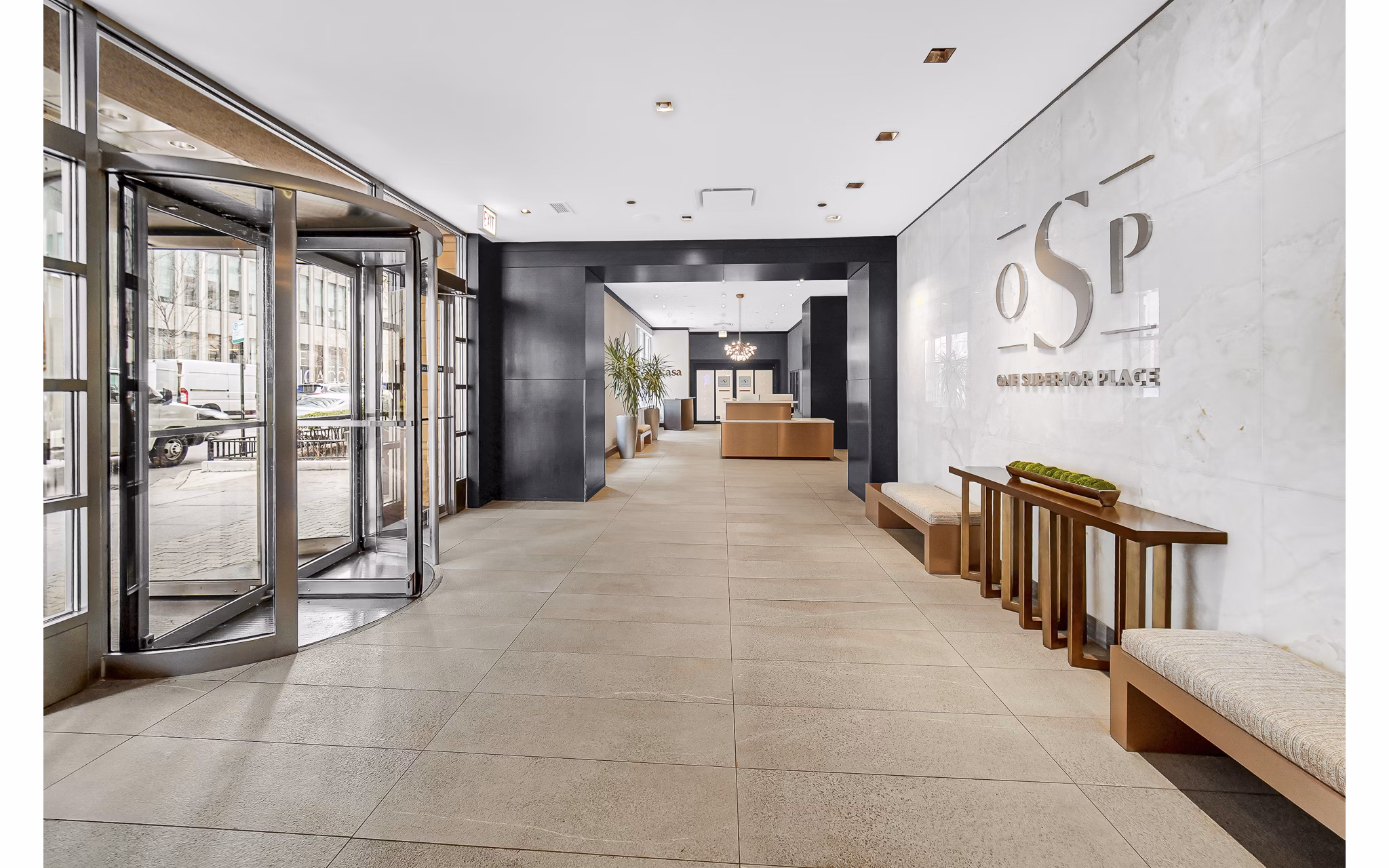 clubhouse at One Superior Place Apartments