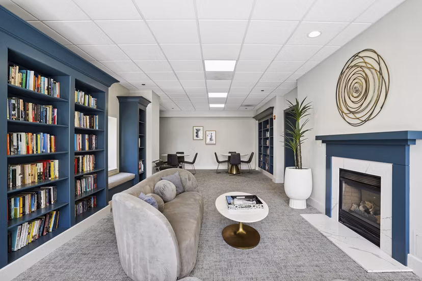 living room at One Superior Place Apartments