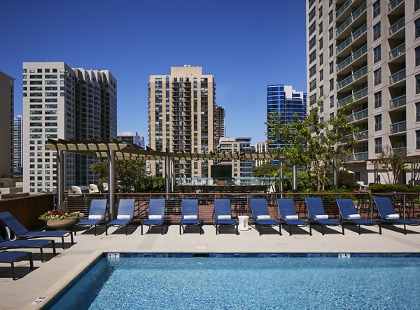 pool at One Superior Place Apartments