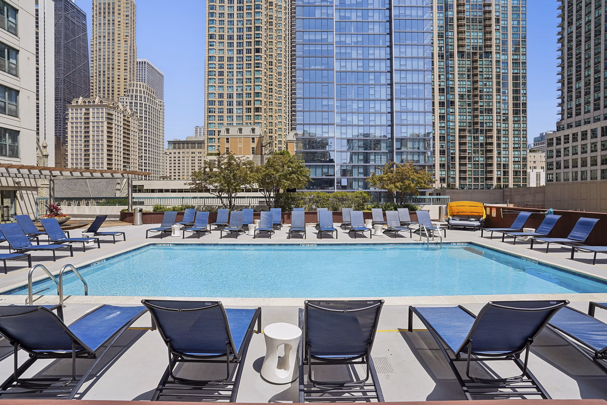 pool at One Superior Place Apartments 