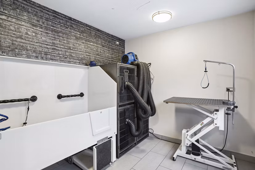 recreational area at One Superior Place Apartments