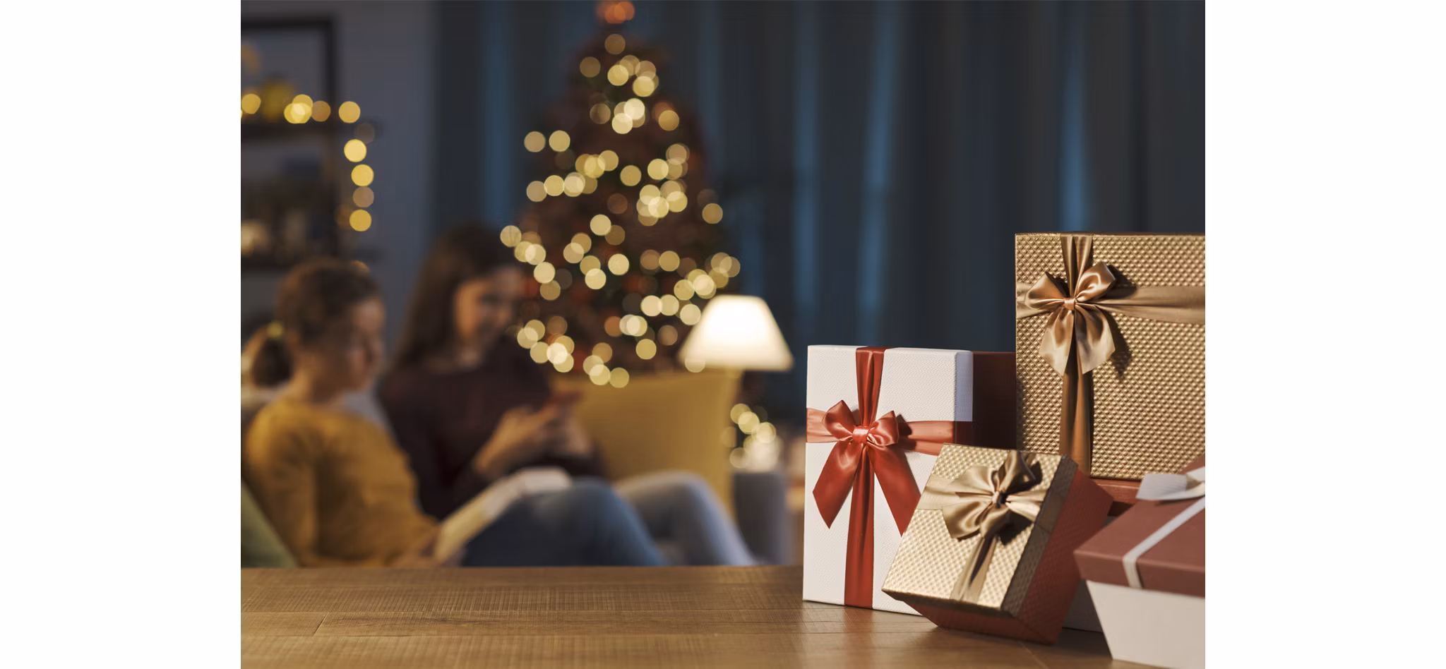 Women Enjoying Living Room Decorated for Christmas | Blog | Greystar