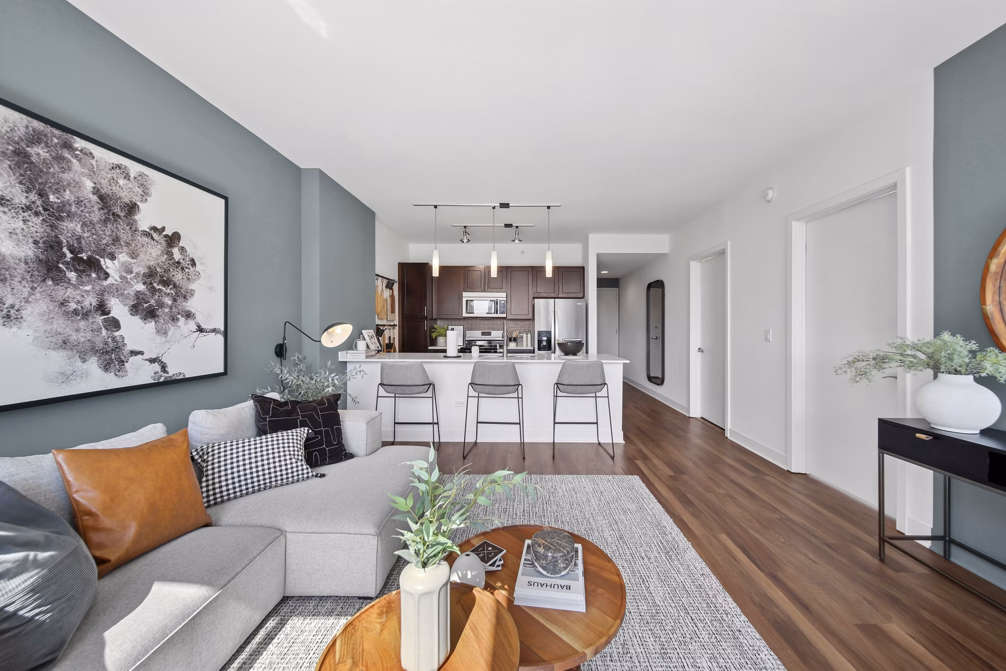 living room at 1225 Old Town Apartments