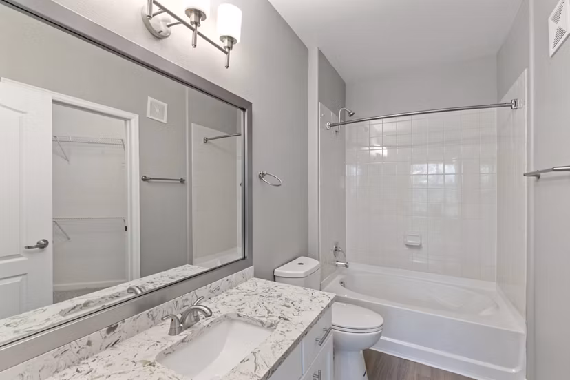 Modern kitchen with stainless steel appliances at Vue 21 Apartments in Greystar's luxury collection