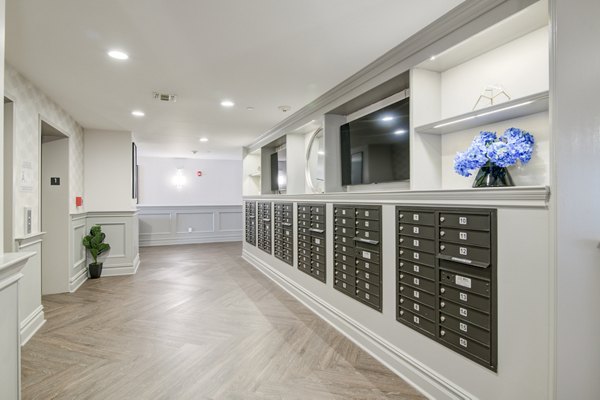 mail room at The Hawthorne Apartments