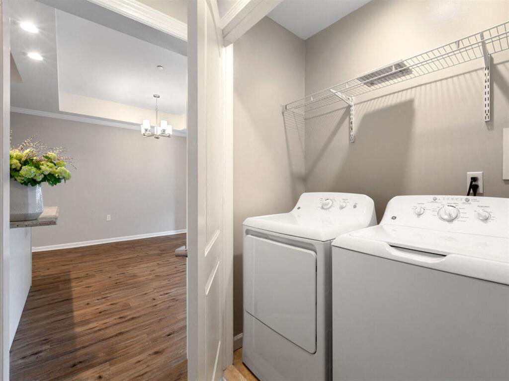 Laundry room at The Hawthorne