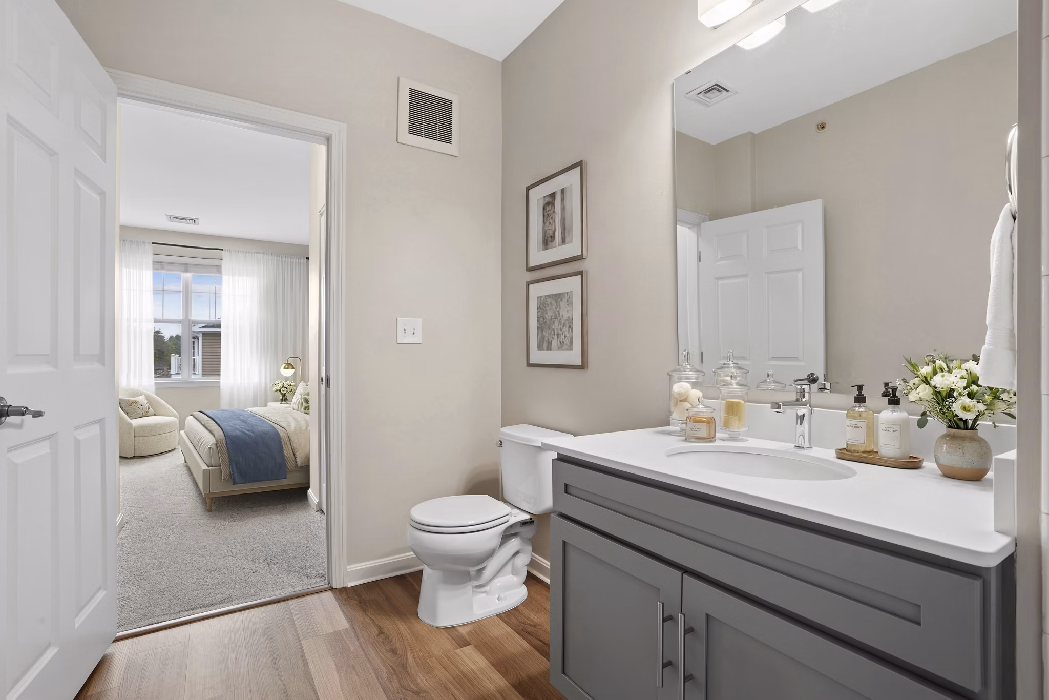 Bathroom at The Prescott at Concord Apartments