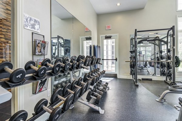 fitness center at The Prescott at Concord Apartments
