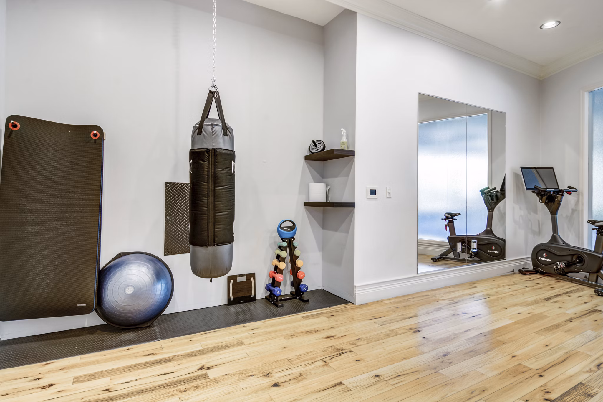 State-of-the-art fitness center with modern equipment at The Prescott at Concord Apartments Perfect for active lifestyles and wellness enthusiasts