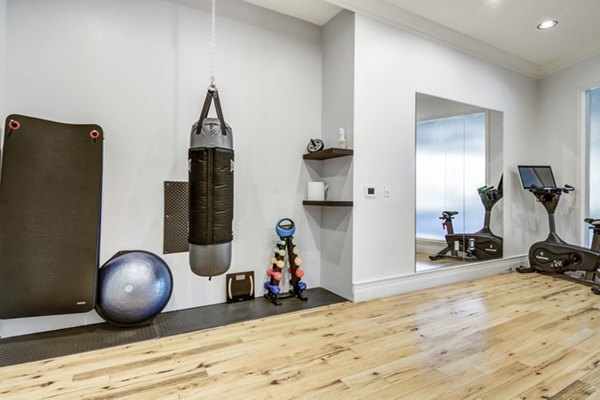 State-of-the-art fitness center with modern equipment at The Prescott at Concord Apartments Perfect for active lifestyles and wellness enthusiasts