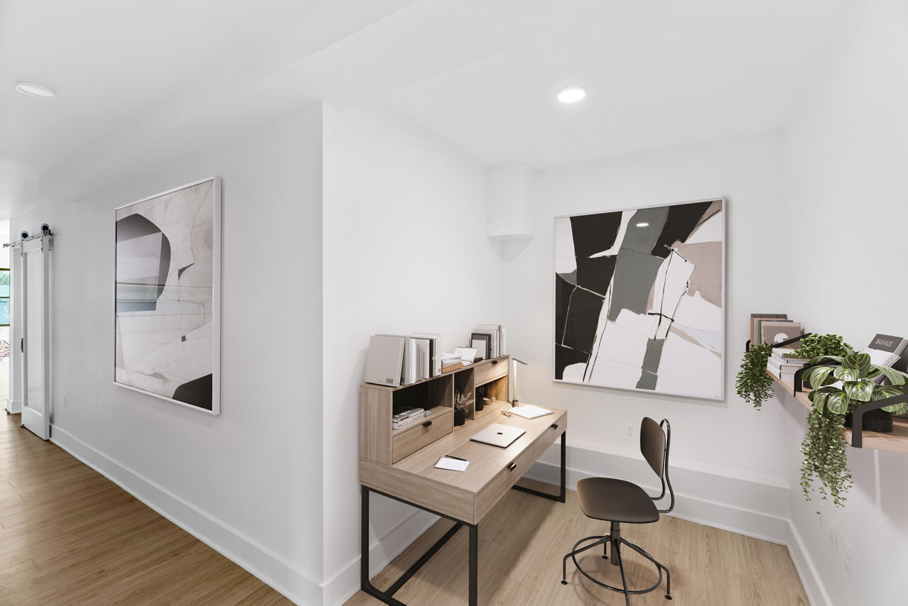 Work space at The Louis Apartments