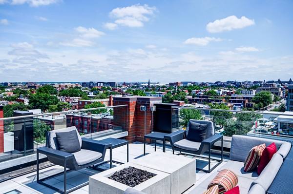 rooftop deck at The Louis Apartments
