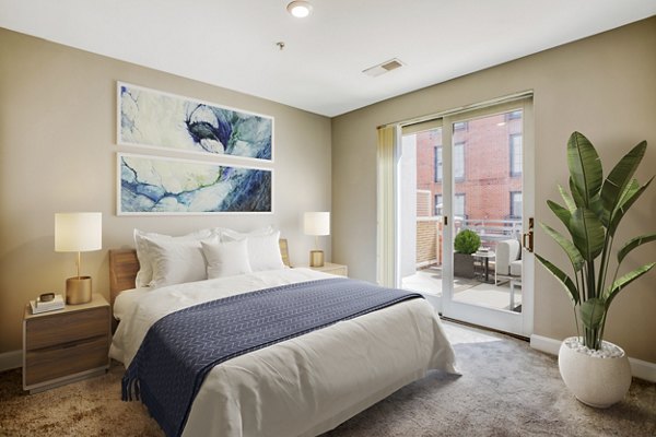 bedroom at Upstairs at Bethesda Row Apartments